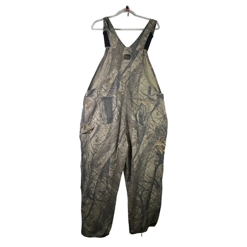 Liberty Overalls Realtree‎ Hardwoods Camo Bibs Cotton Canvas Duck 44 Regular XXL